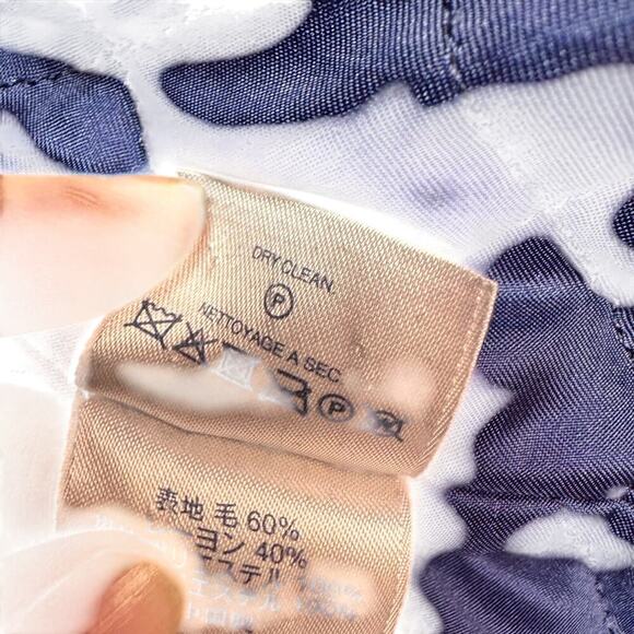 Vintage Lands' End Size 10 Petite Navy  Wool Hooded Duffle Coat Toggle Buttons - Picture 13 of 16